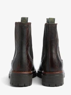 Bruin - Barbour® Evie leren Chelsea-laars