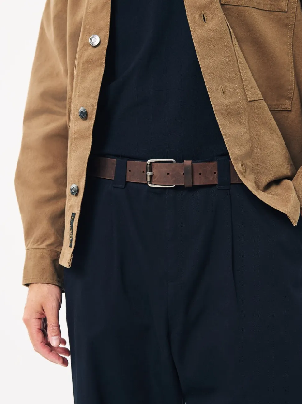 Bruin - Casual leren riem