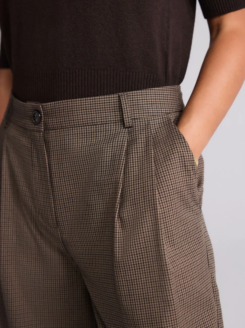 Bruin - Checked Tailored Culottes