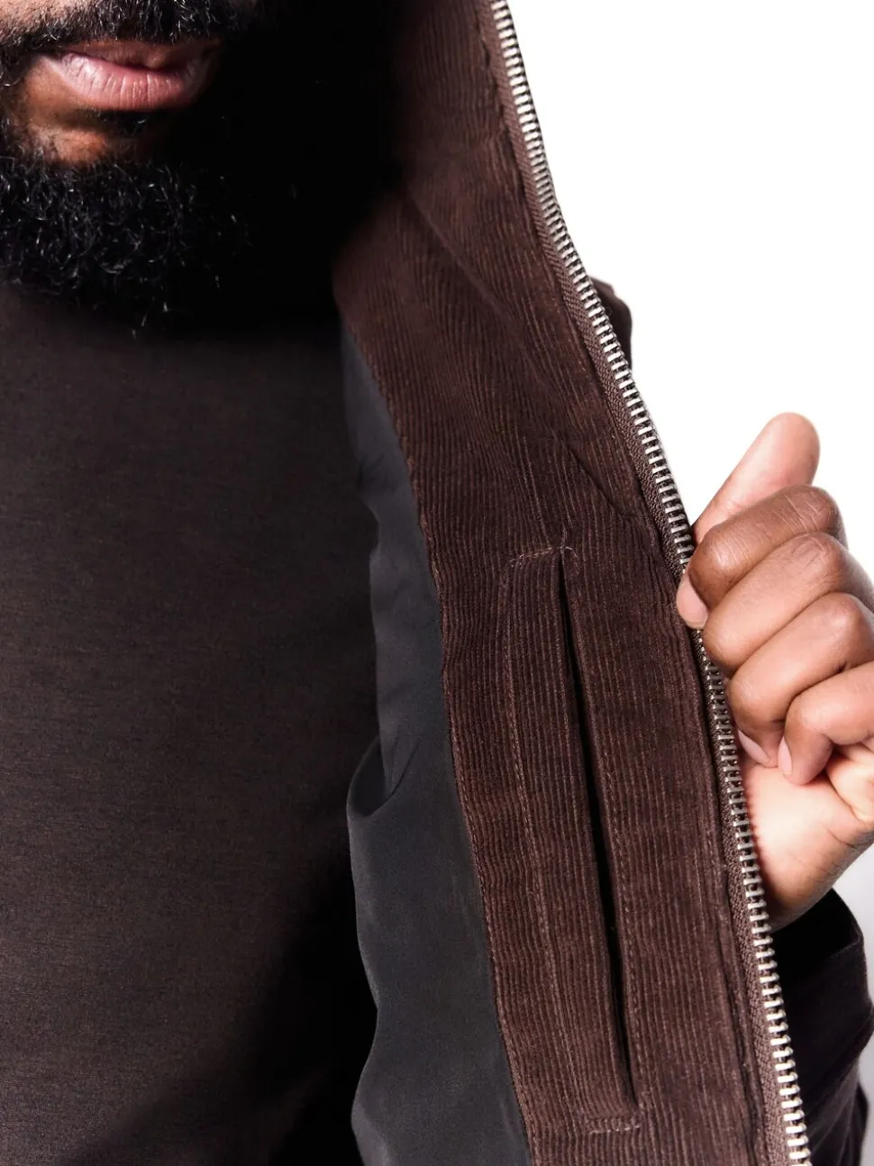Bruin - Corduroy gewatteerde bodywarmer