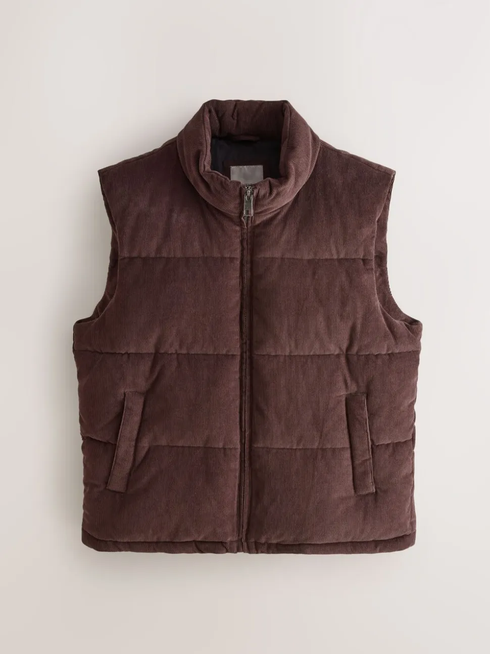 Bruin - Corduroy gewatteerde bodywarmer