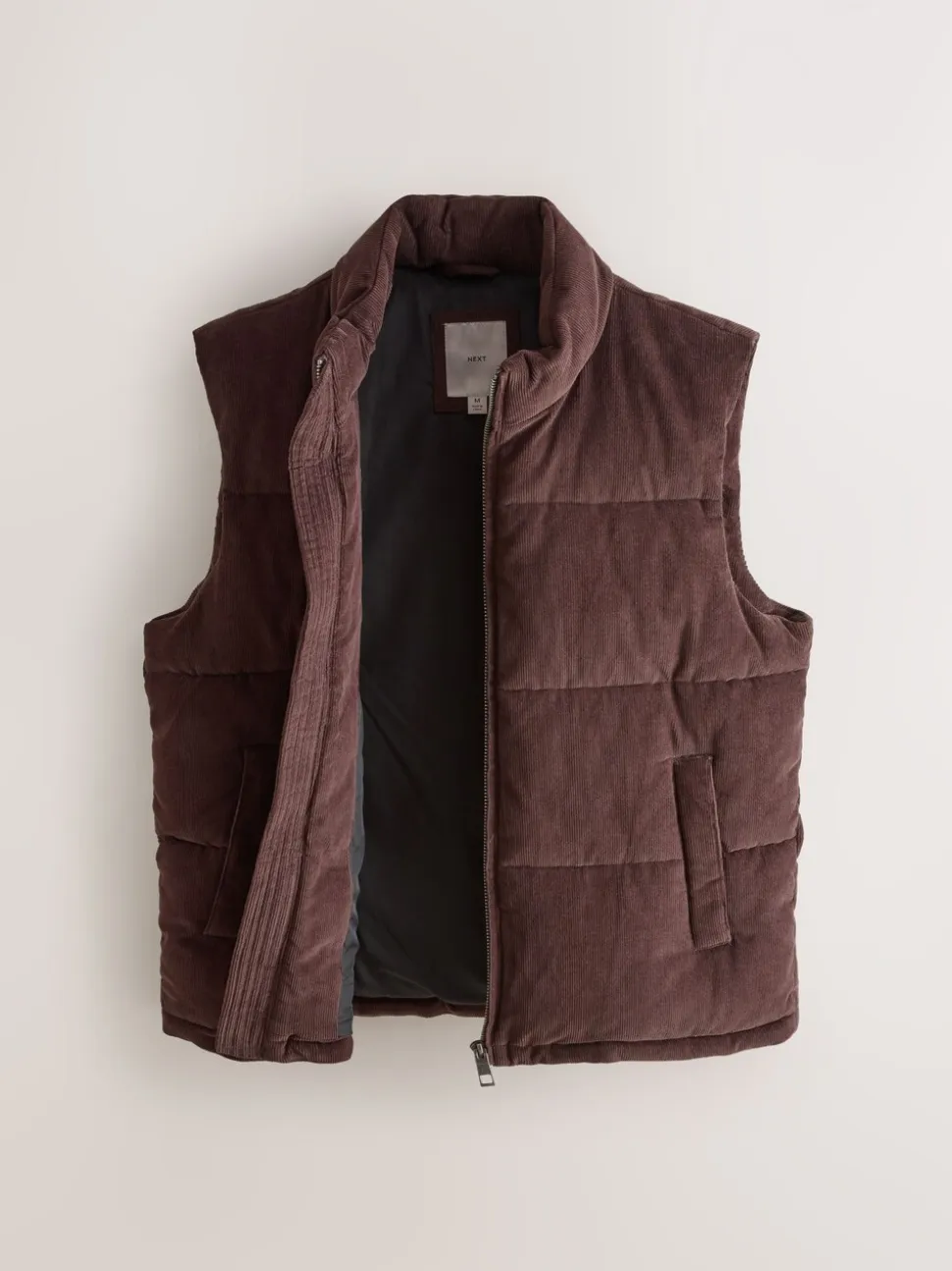 Bruin - Corduroy gewatteerde bodywarmer