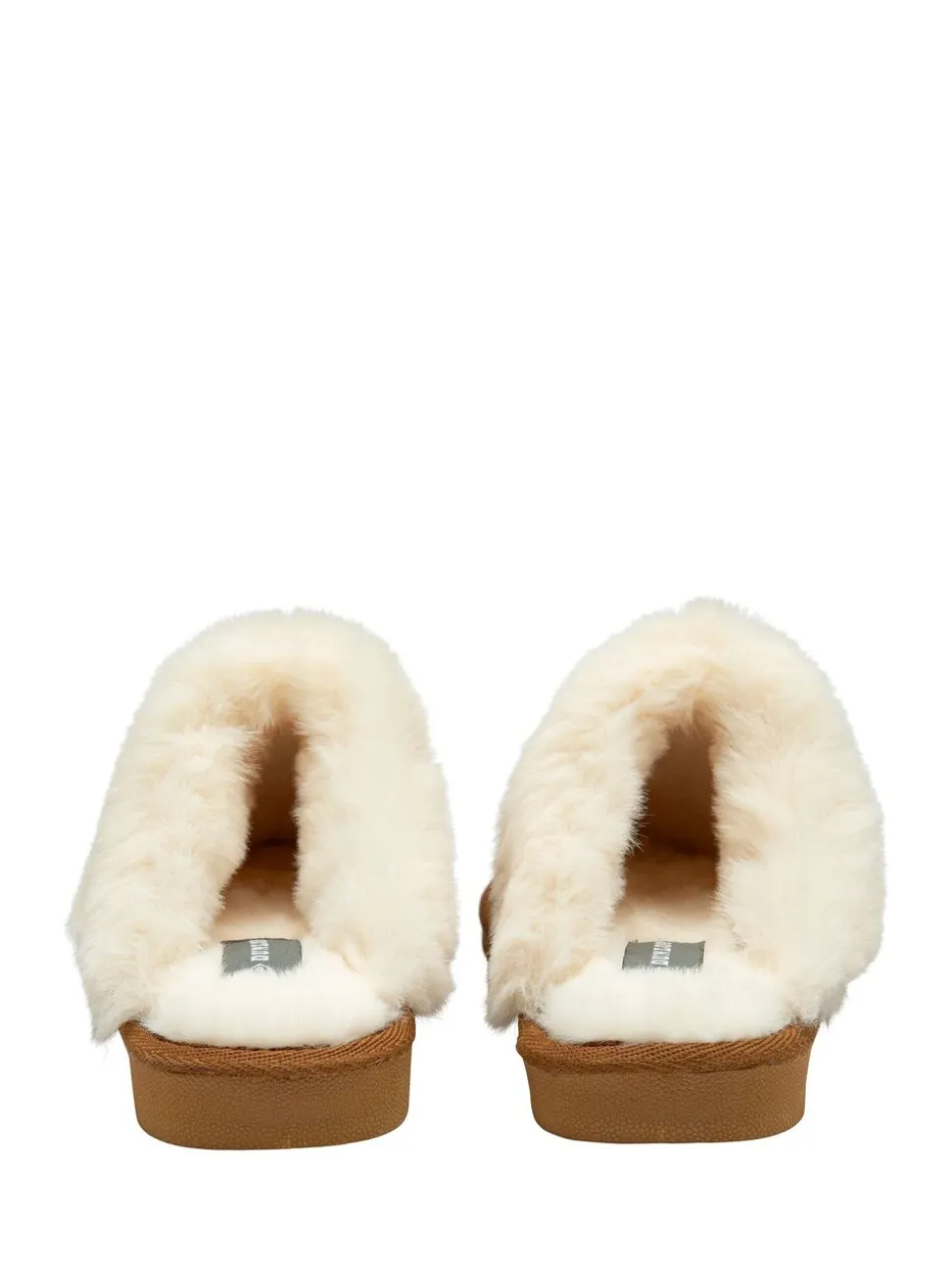 Bruin - Dunlop Faux Suede Mule Slippers Fur Collar
