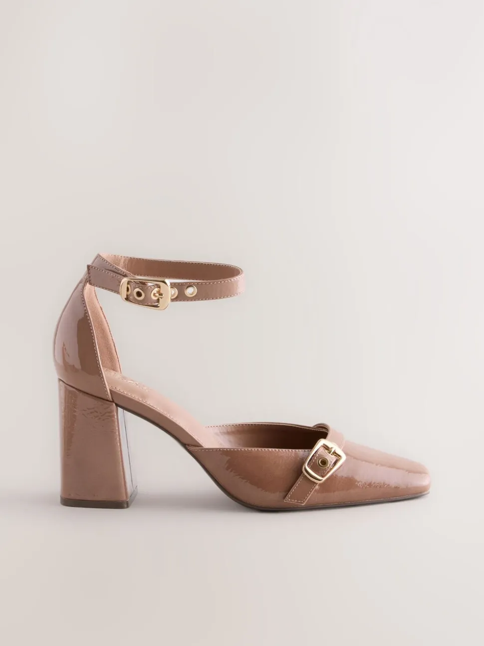 Bruin - Forever Comfort® Buckle Closed Toe Block Heels