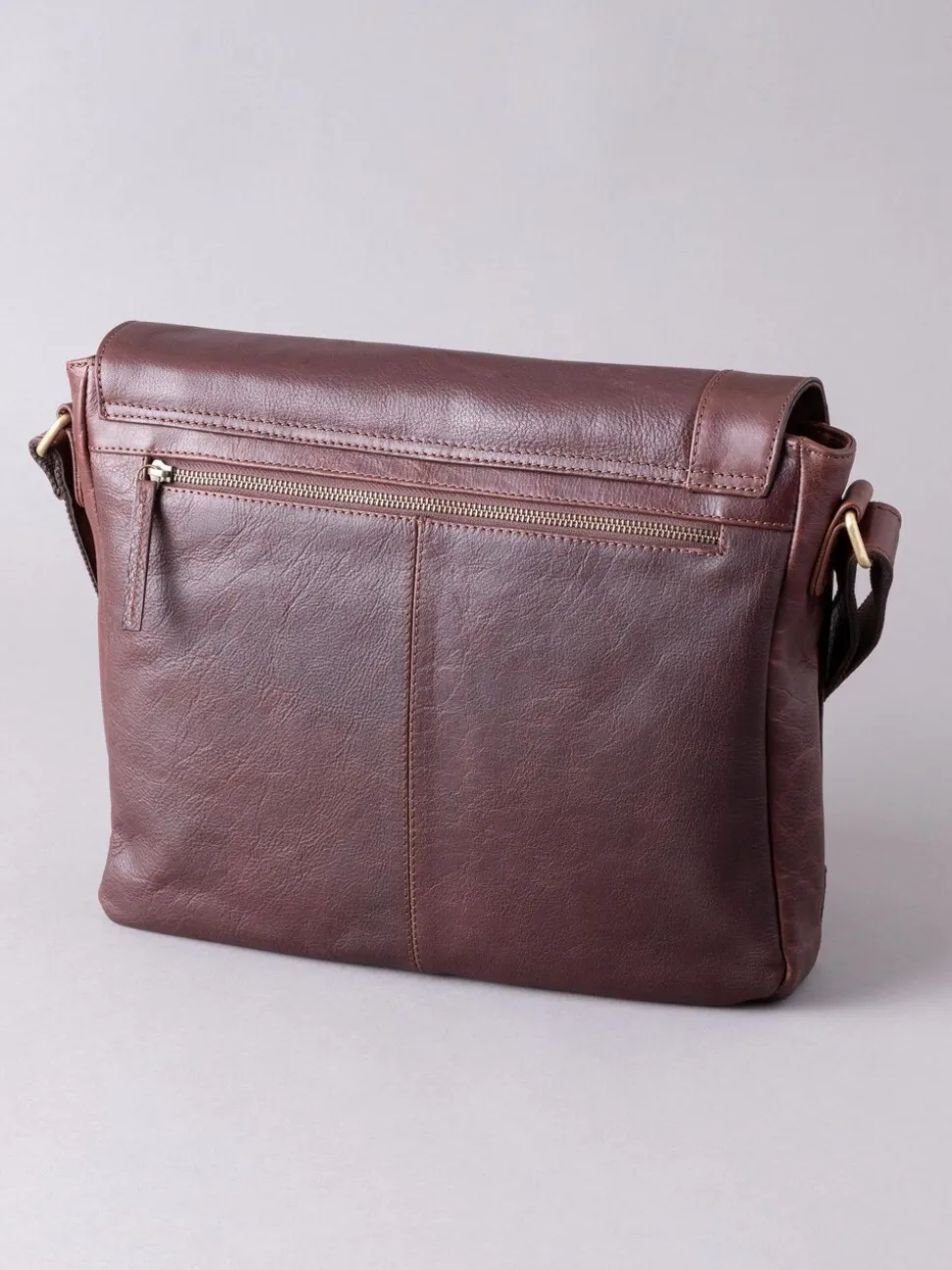 Bruin - Lakeland Leather Grote Keswick Leren Messenger-tas