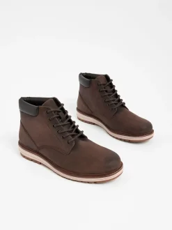Bruin - Leren hoge schoenen