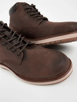 Bruin - Leren hoge schoenen