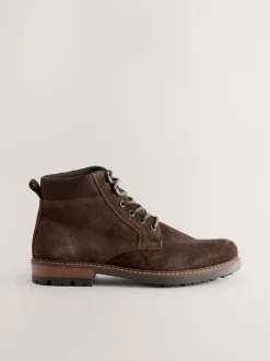Bruin - Leren hoge schoenen