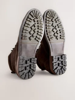 Bruin - Leren hoge schoenen