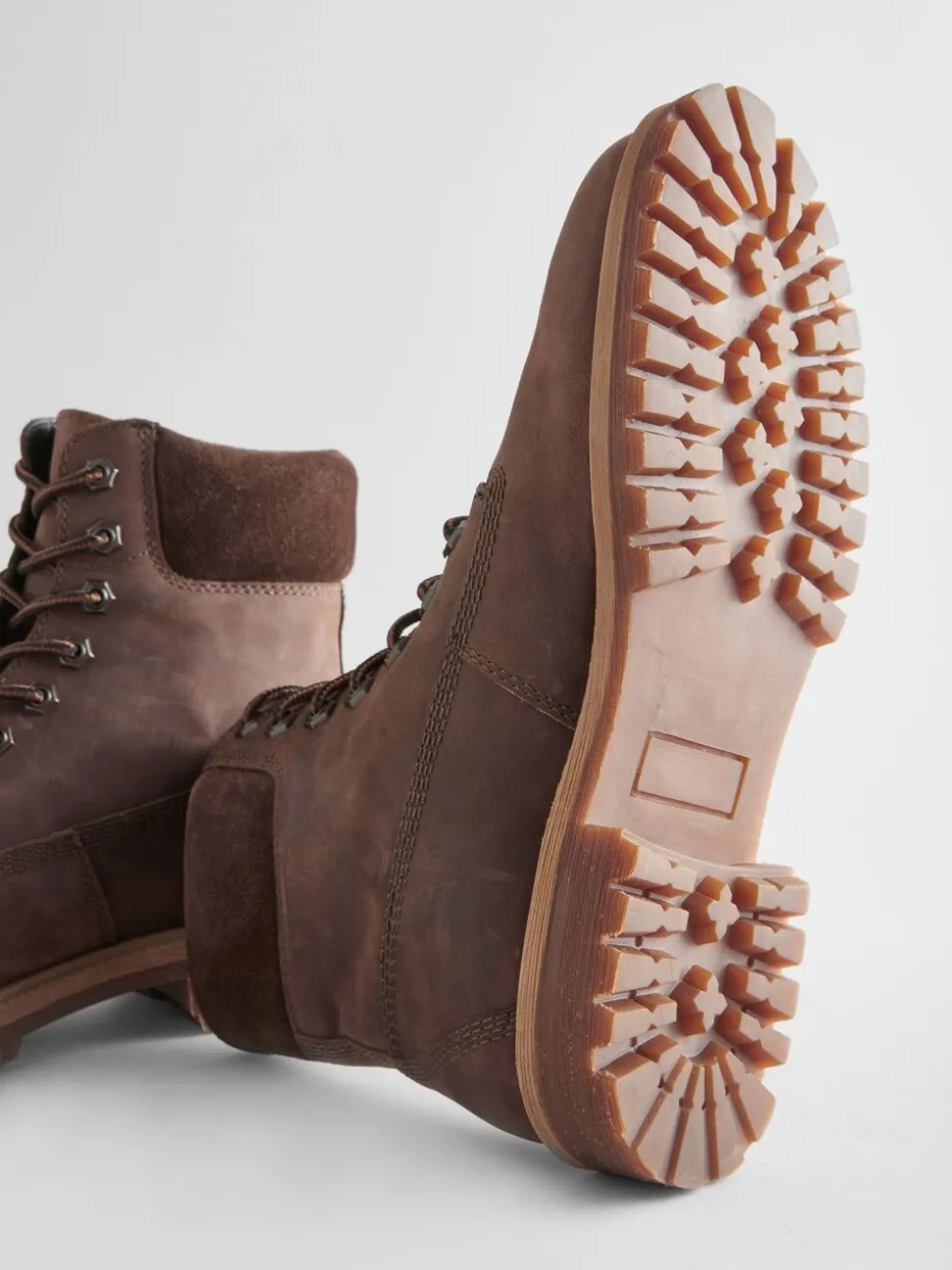 Bruin - Leren laarzen met veters