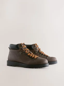 Bruin - Leren wandelschoenen