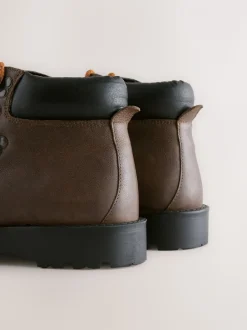 Bruin - Leren wandelschoenen