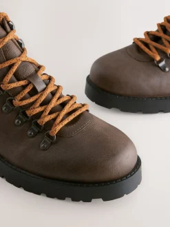 Bruin - Leren wandelschoenen