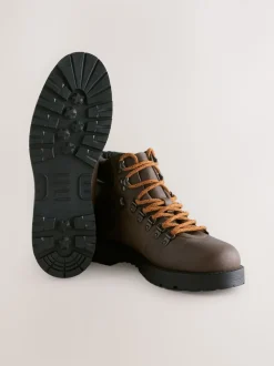 Bruin - Leren wandelschoenen