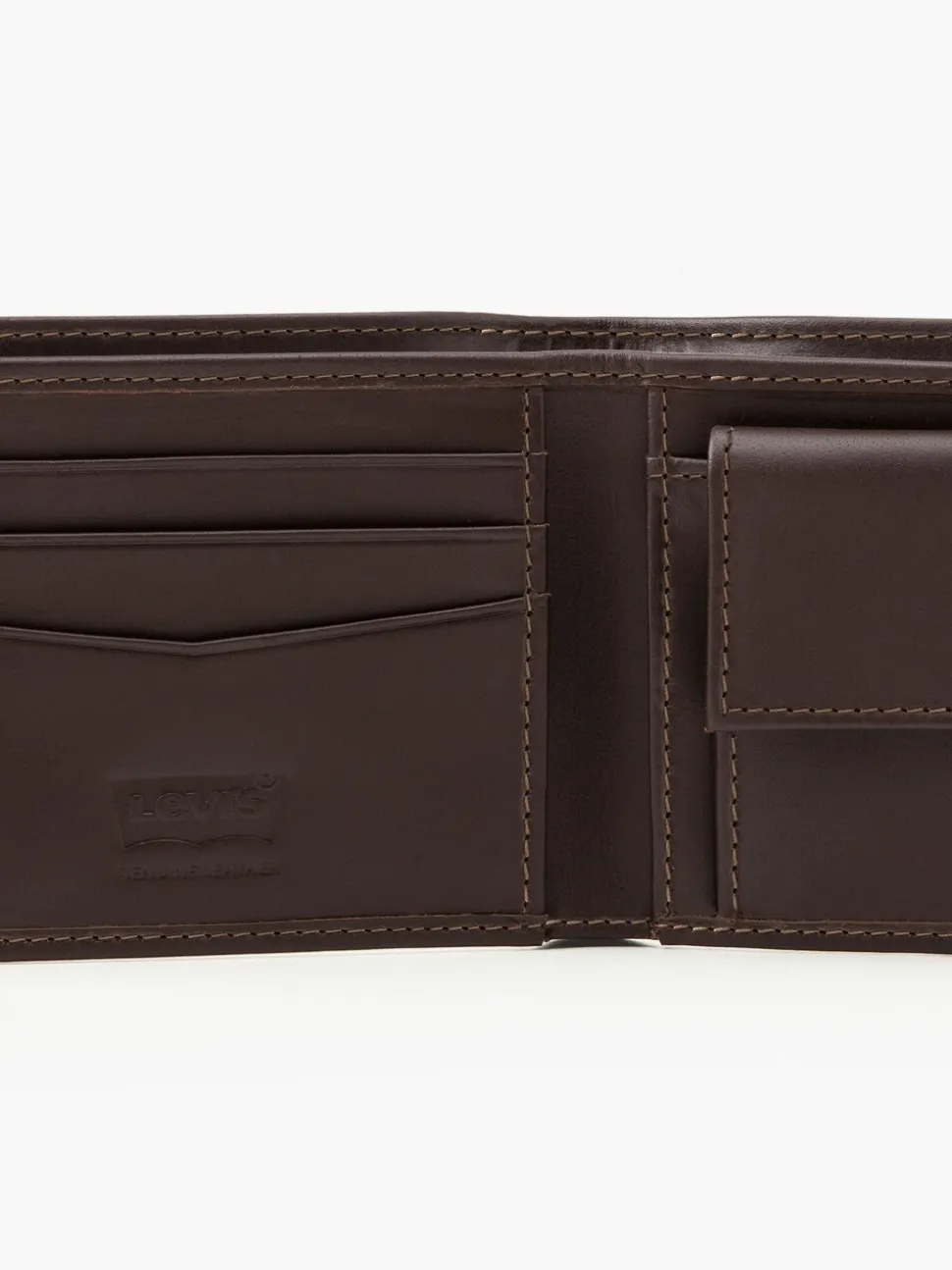 Bruin - Levi's® leren portemonnee