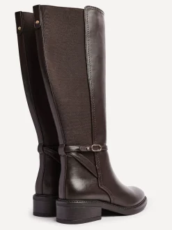 Bruin - Linzi Power High Leg Boots With Stretch Side Panel and Buckle Detail