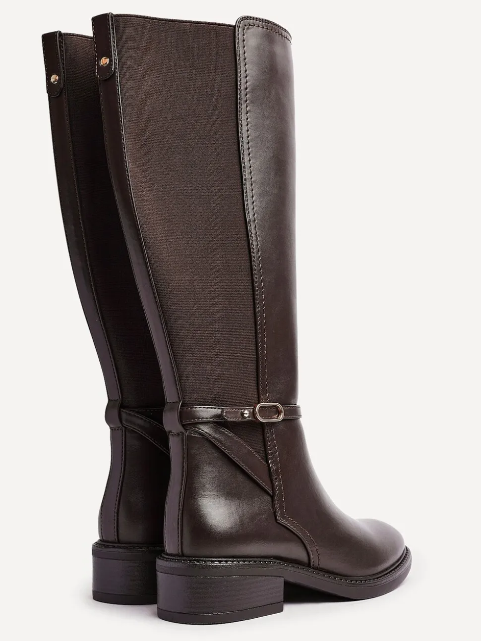 Bruin - Linzi Power High Leg Boots With Stretch Side Panel and Buckle Detail