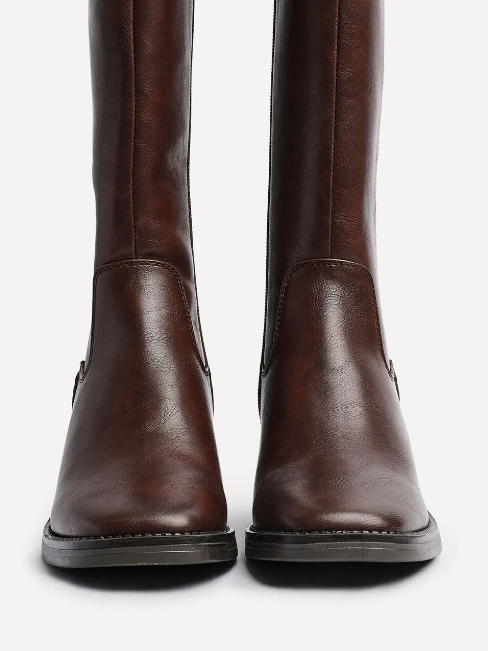 Bruin - Linzi Reason Block Heel High Leg Boots With Back Stretch Panel