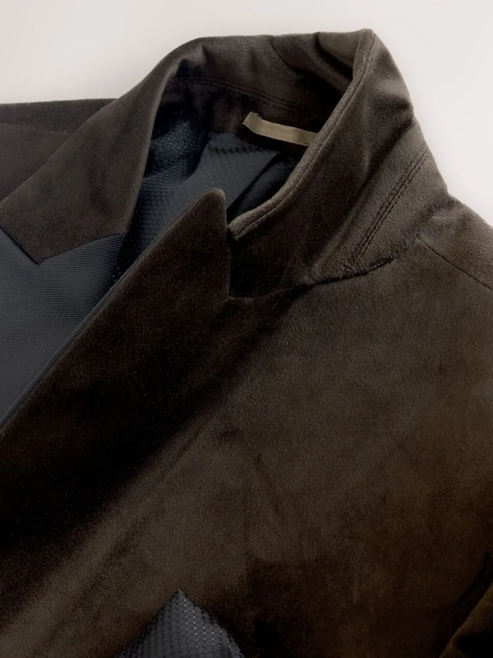 Bruin - Normale Pasvorm - Fluwelen blazer