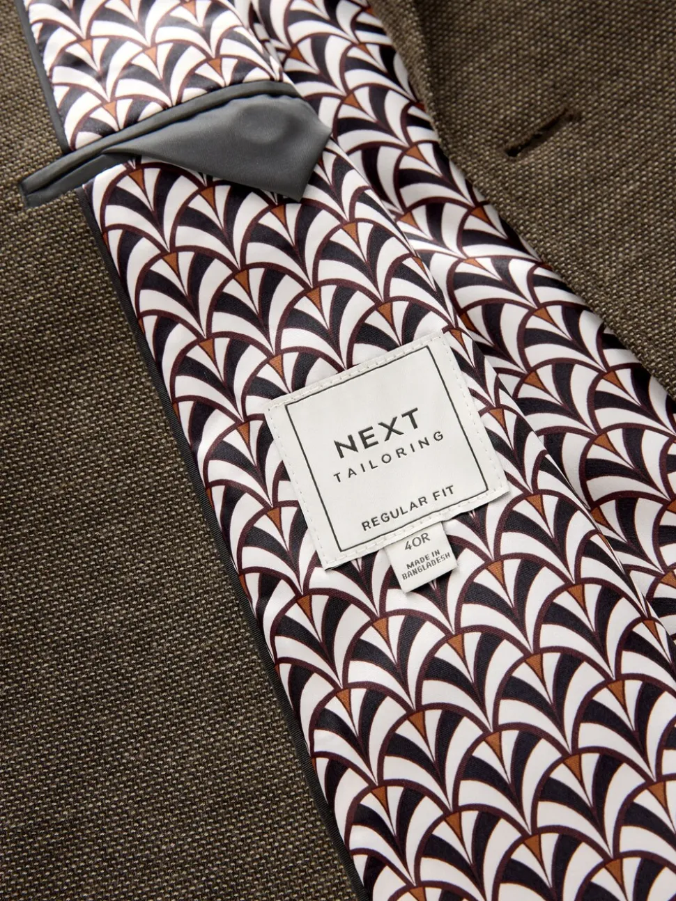 Bruin - Normale Pasvorm - Modieuze blazer met textuur