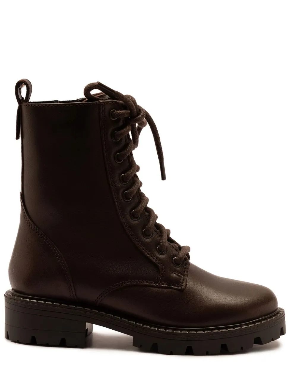 Bruin - Off The Hook Nala Chunky Leather Lace-Up Combat Ankle Boots