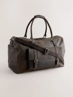 Bruin - Oily Leather Weekend Holdall Bag