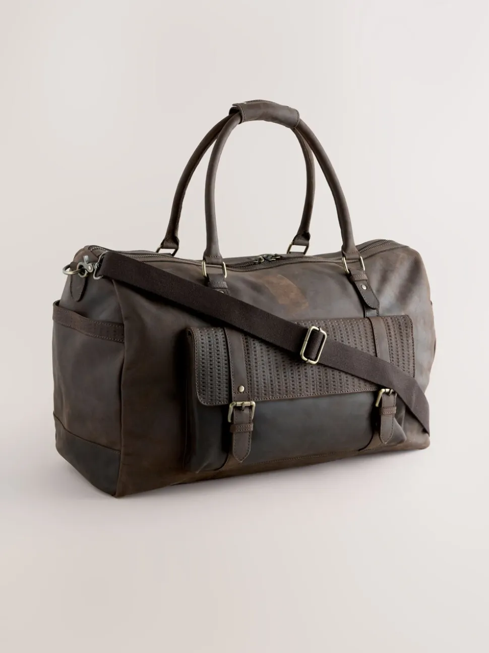 Bruin - Oily Leather Weekend Holdall Bag