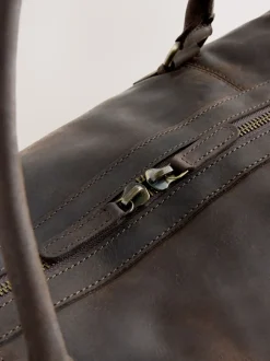 Bruin - Oily Leather Weekend Holdall Bag