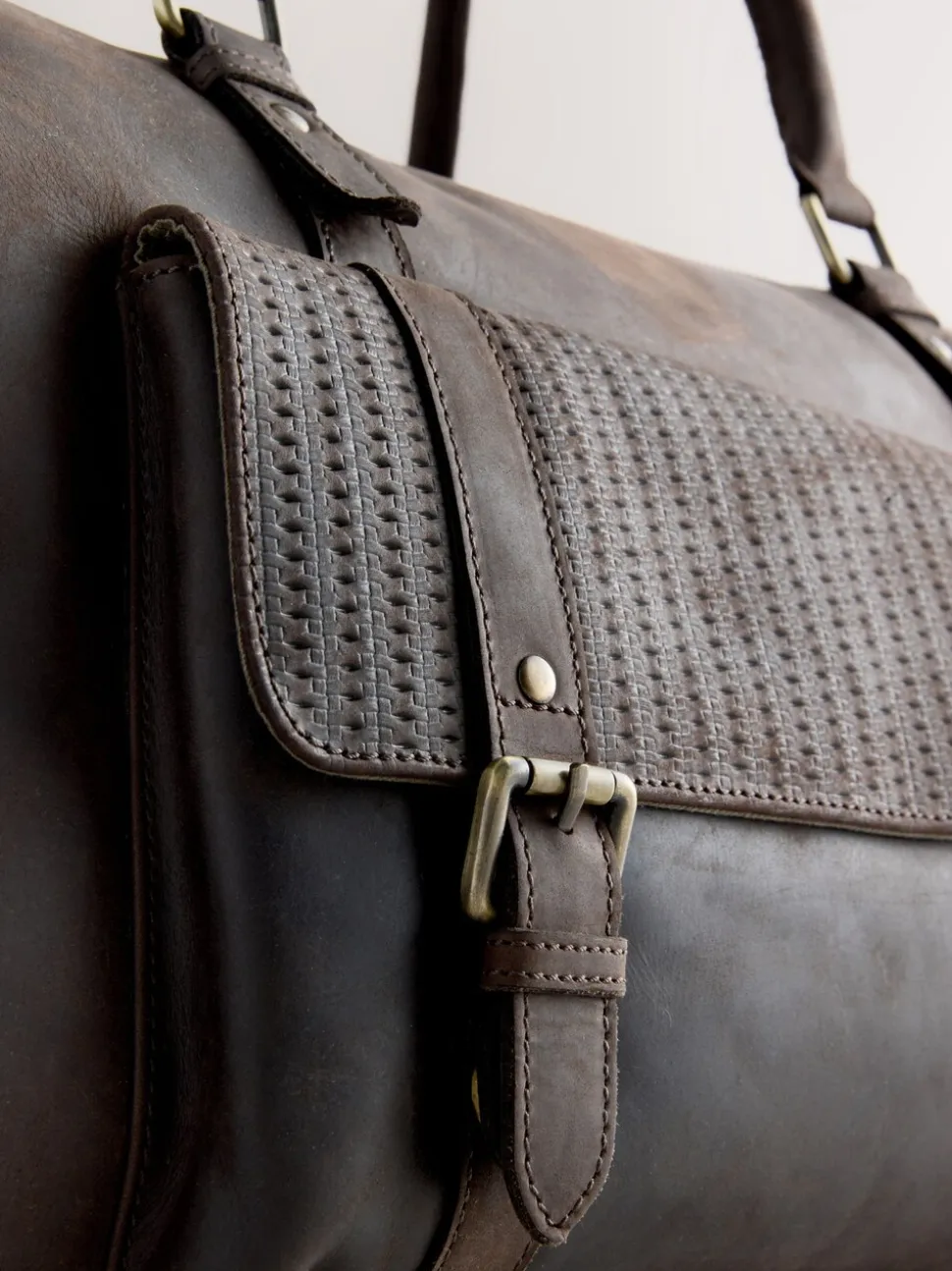 Bruin - Oily Leather Weekend Holdall Bag