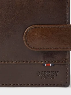 Bruin - Osprey London - The London bruine leren portemonnee