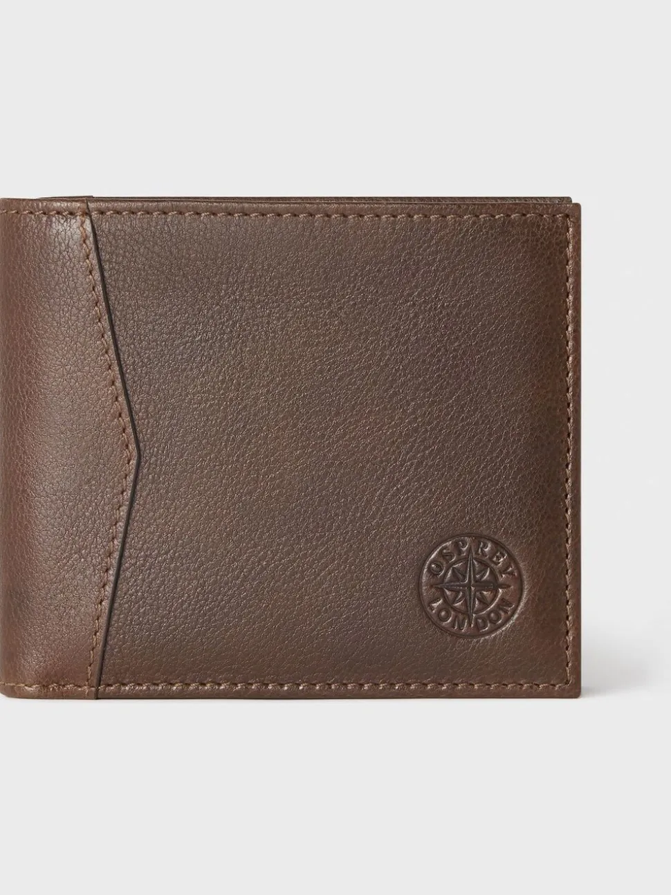 Bruin - Osprey London The Compass leren muntenportemonnee