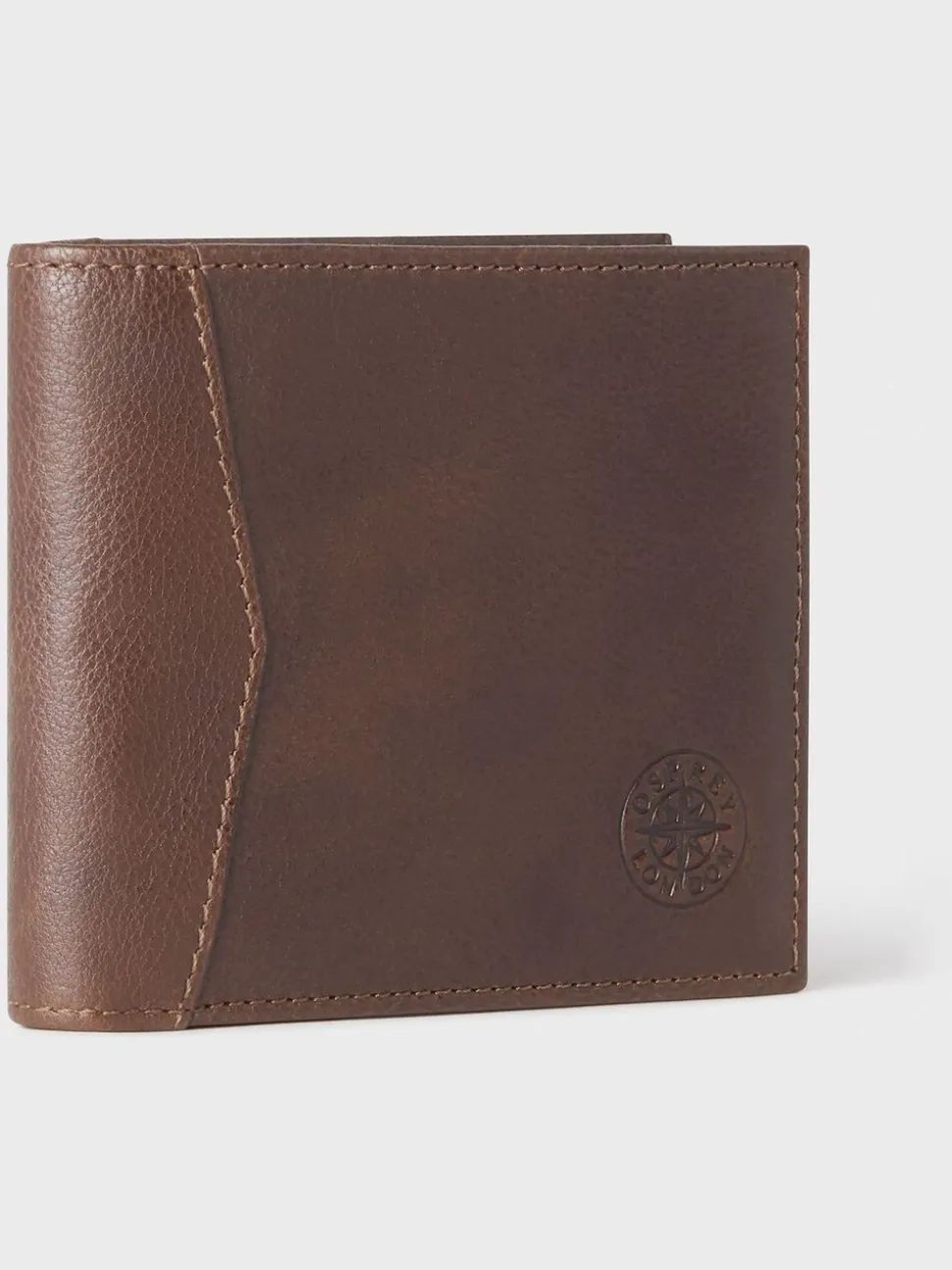 Bruin - Osprey London The Compass leren muntenportemonnee