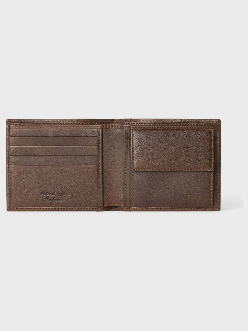 Bruin - Osprey London The Compass leren muntenportemonnee