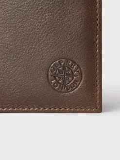 Bruin - Osprey London The Compass leren muntenportemonnee