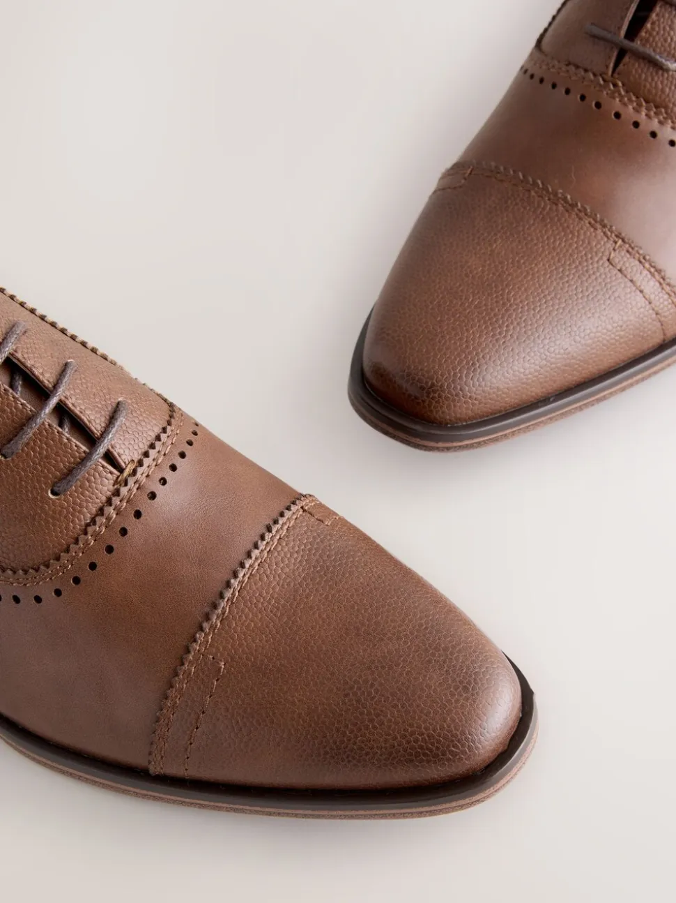Bruin - Oxford-schoenen met neusstuk