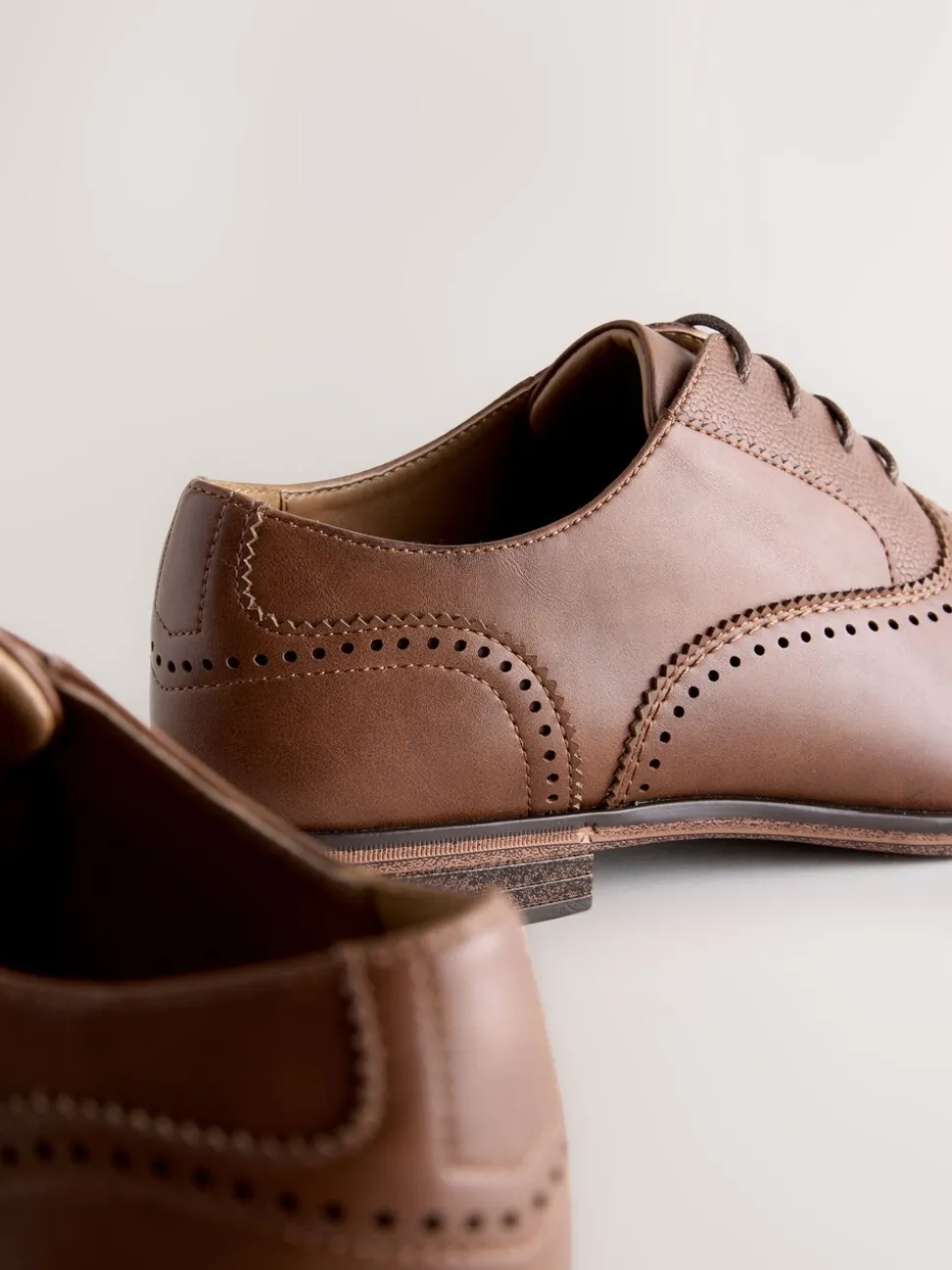 Bruin - Oxford-schoenen met neusstuk