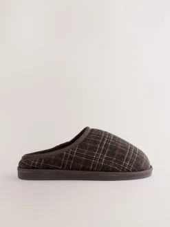 Bruin - Pantoffelmuiltjes met ruitjes