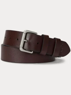 Bruin - Polo Ralph Lauren leren jeansriem