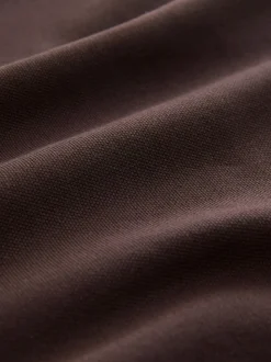 Bruin - Regular fit poloshirt met korte mouwen en contrasterende randen