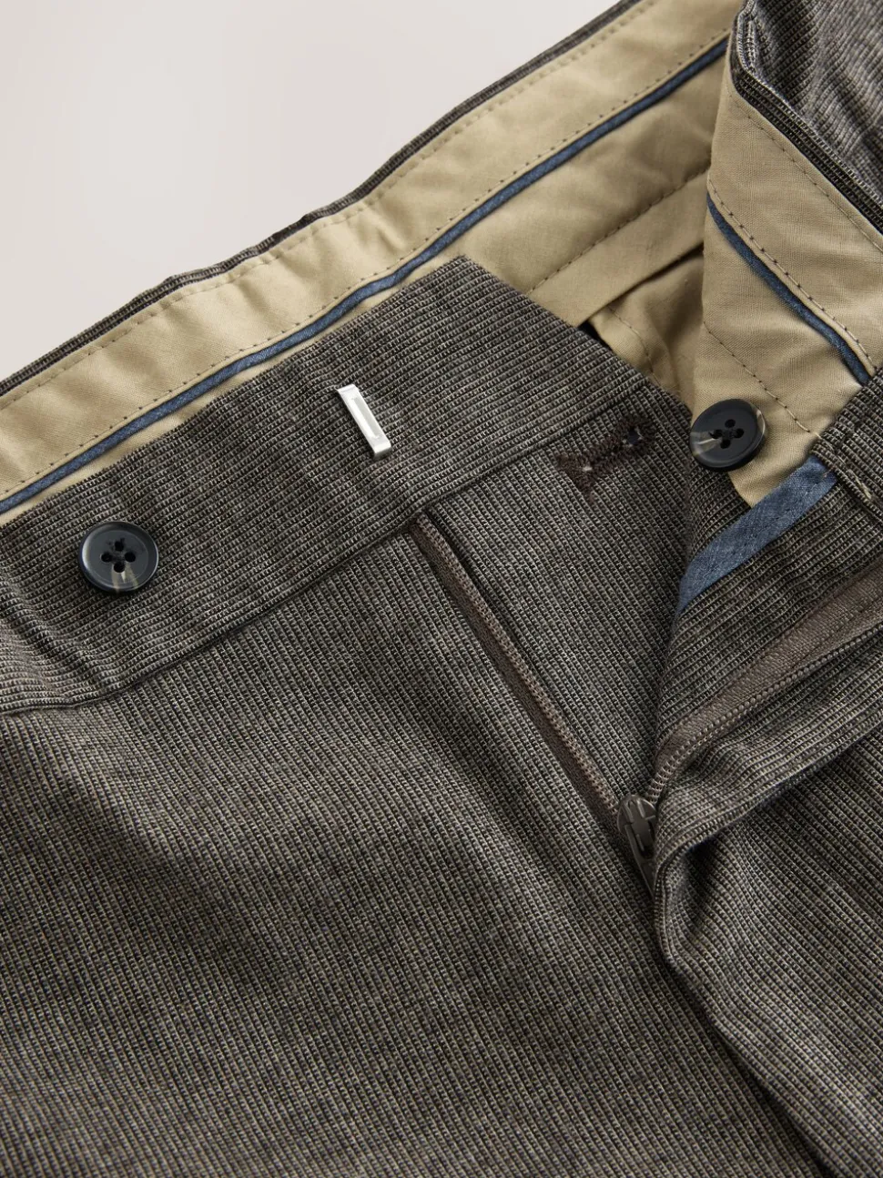 Bruin - Regular Fit Smart Brushed Cotton Textured Trousers