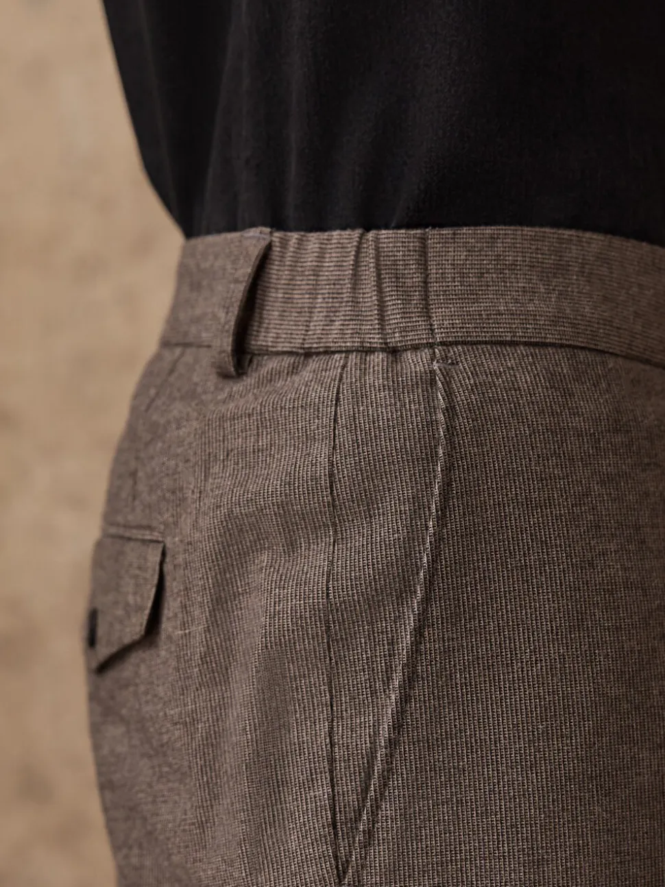Bruin - Regular Fit Smart Brushed Cotton Textured Trousers
