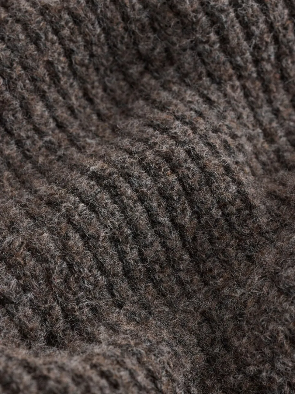 Bruin - Rib Texture Zip Through Cardigan with Wool