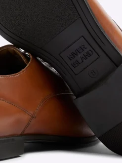 Bruin - River Island Wide Fit Leather Formal Derby Shoes