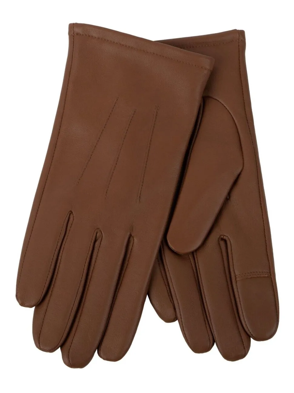 Bruin - Shopper 3 Point Smartouch winterleren handschoenen