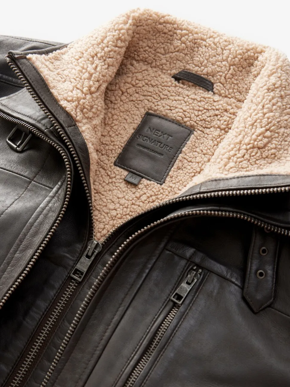 Bruin - Signature Four Pocket Borg Lined Leather Jacket