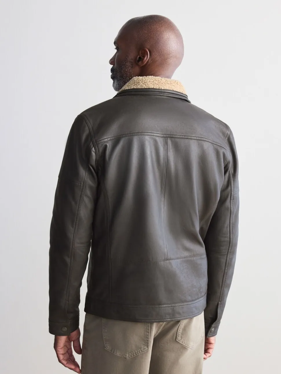 Bruin - Signature Four Pocket Borg Lined Leather Jacket
