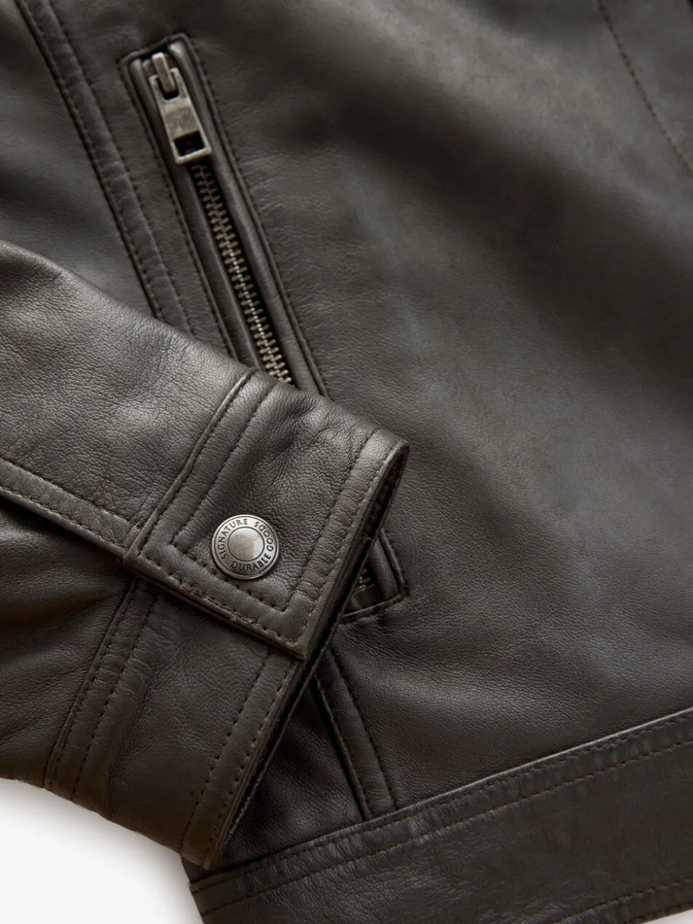 Bruin - Signature Four Pocket Borg Lined Leather Jacket