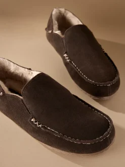 Bruin - Signature Kickdown suède moccasinpantoffels