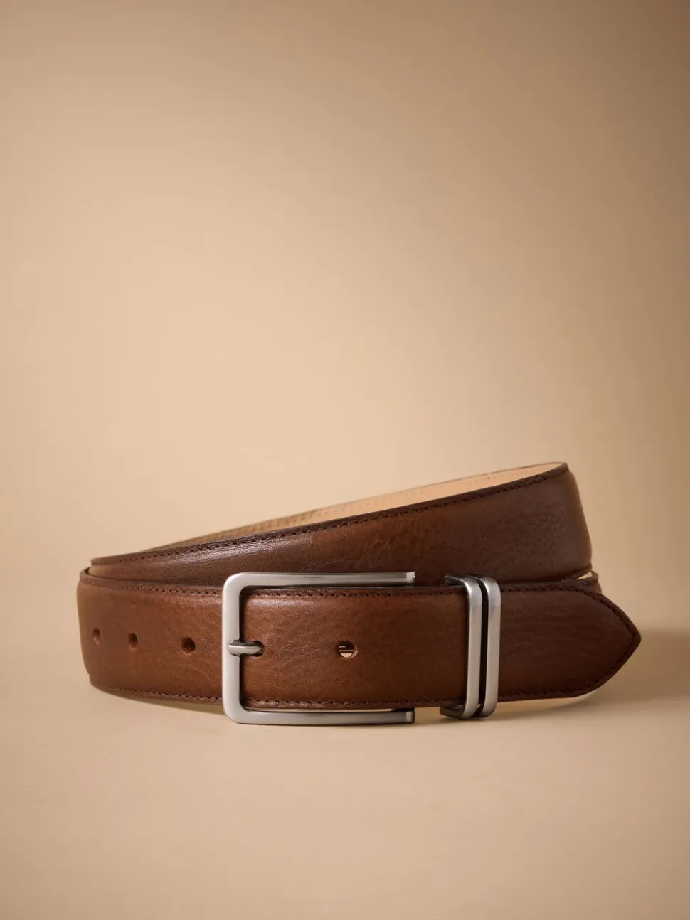 Bruin - Signature Leather Belt With Metal Keeperloop