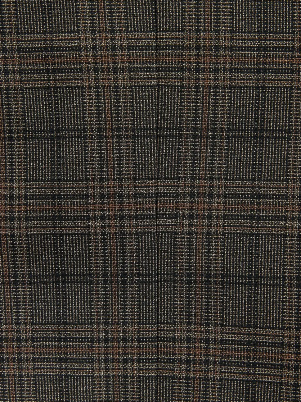 Bruin - Slim-fit maatgesneden pak met ruiten: colbert